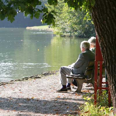 older couple on bench